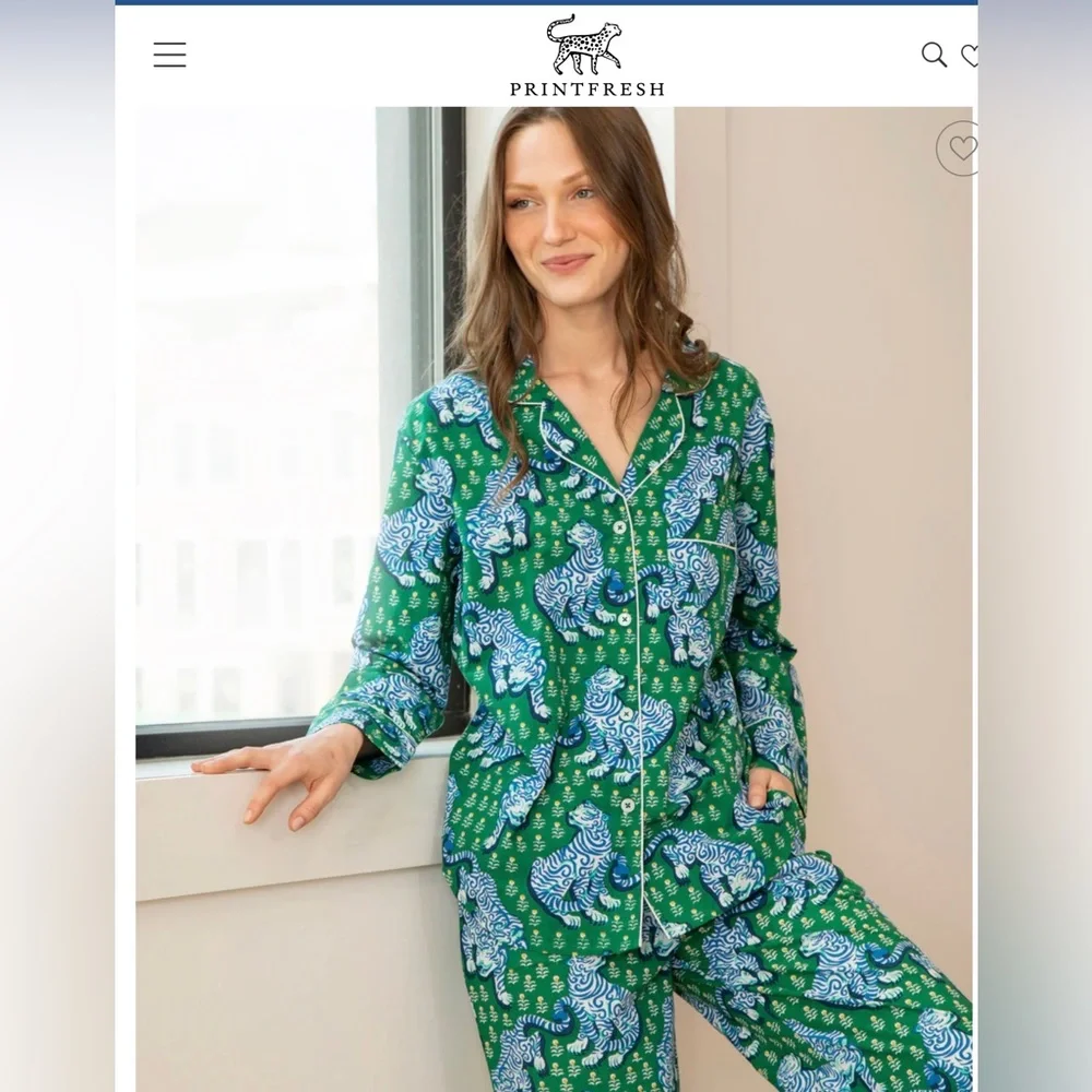 Printfresh Tiger Queen Pajama Set - Picture 2 of 13